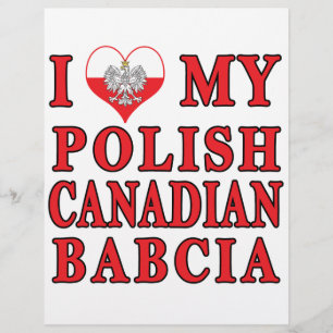 I Love My Polish Canadian Babcia Flyer