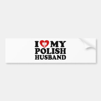 I Love My Polish Husband Bumper Sticker