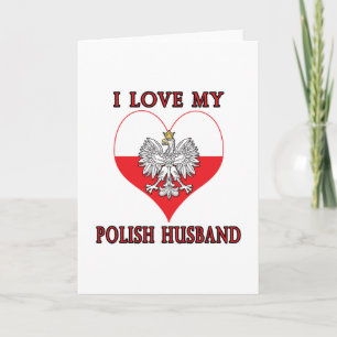 I Love My Polish Husband Card
