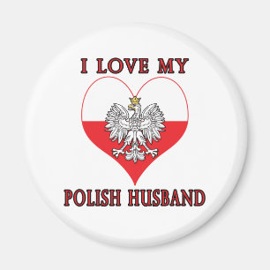I Love My Polish Husband Magnet