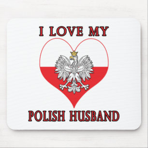 I Love My Polish Husband Mouse Mat