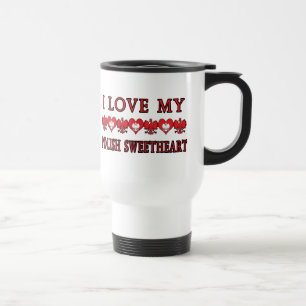 I Love My Polish Sweetheart Travel Mug