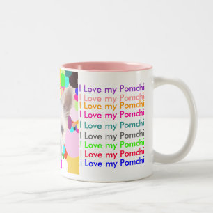 I Love my Pomchi Two-Tone Coffee Mug