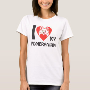 I Love My Pomeranian – Cute Fluffy Dog Lover Gift T-Shirt