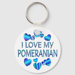 I Love My Pomeranian Key Ring
