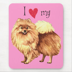 I Love my Pomeranian Mouse Mat