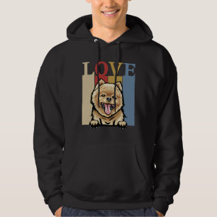 I Love My Pomeranian Vintage Retro Dog Mom Dad Pet Hoodie
