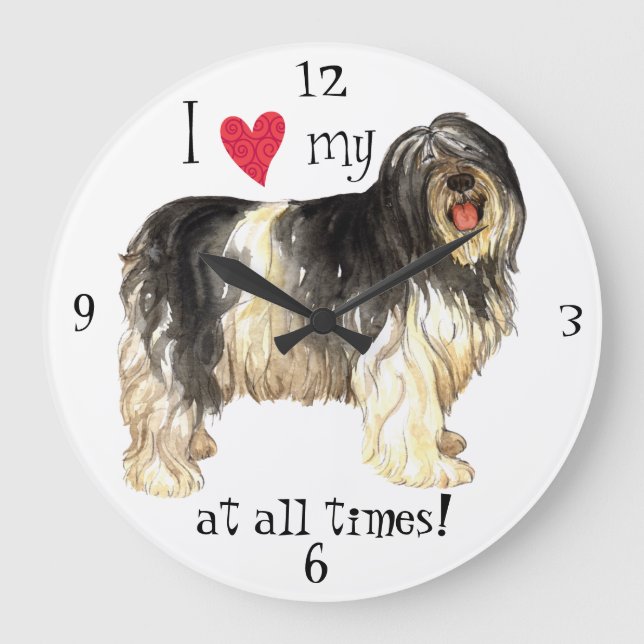 I Love my PON Large Clock (Front)