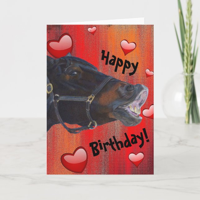 I Love My Pony! Cute Equestrian Card (Front)