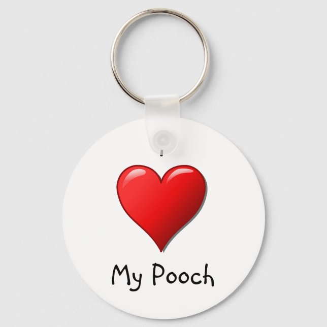 I love My Pooch Keychain (Front)