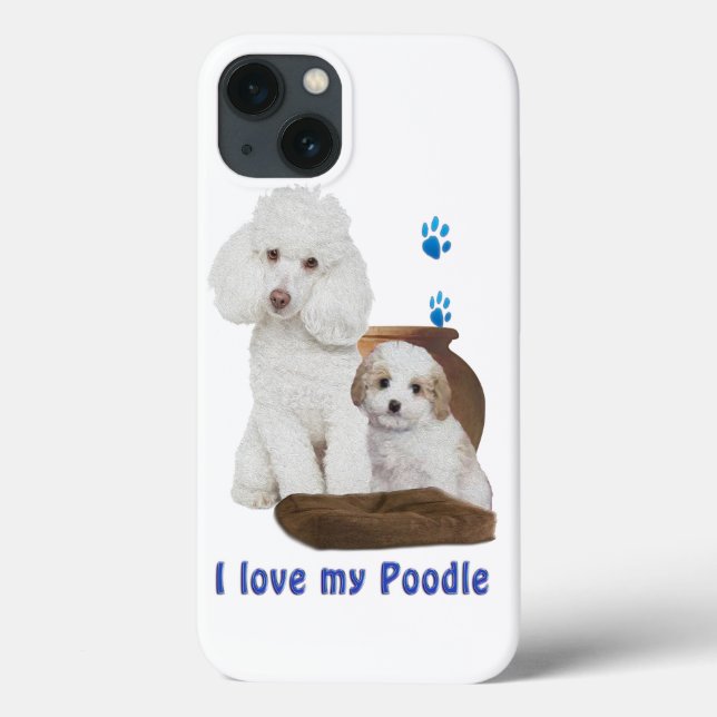 I love my Poodle Case-Mate iPhone Case (Back)
