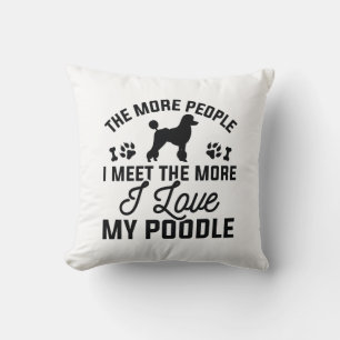 I Love My Poodle Cushion