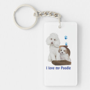 I love my Poodle Key Ring