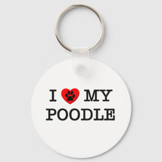 I LOVE MY POODLE KEY RING