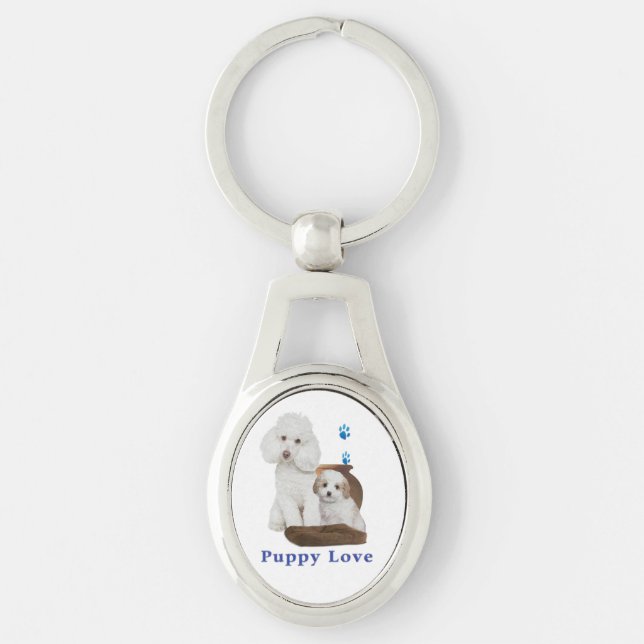 I love my Poodle Key Ring (Front)