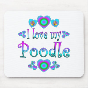 I Love My Poodle Mouse Mat