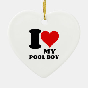 I LOVE MY POOL BOY CERAMIC TREE DECORATION