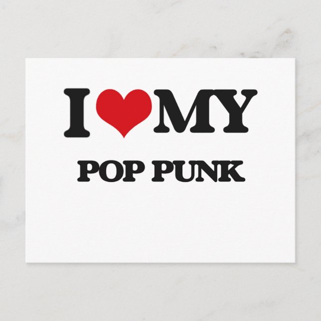 I Love My POP PUNK Postcard (Front)