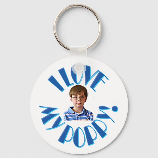 I LOVE MY POPPY W/PICTURE KEY RING (Front)