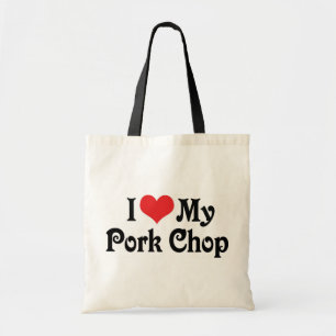 I Love My Pork Chop Tote Bag