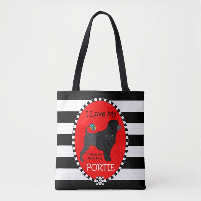 I Love My Portie tote (Front)