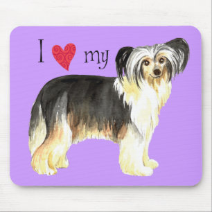 I Love my Powderpuff Mouse Mat