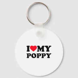 I Love My Ppy Heart Grandpa Family Key Ring