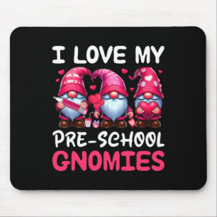 I Love My Pre-school Gnomies Valentine's Day Three Mouse Mat