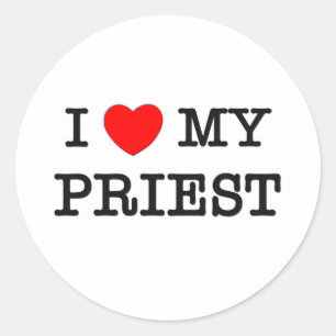 I Love My PRIEST Classic Round Sticker