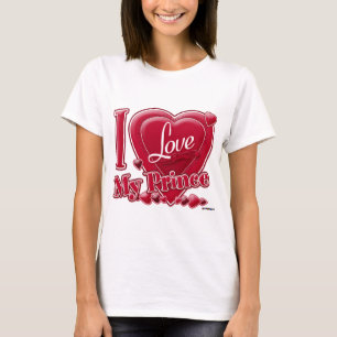 I Love My Prince red - heart T-Shirt