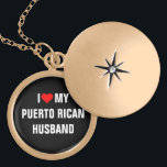 I Love My Puerto Rican Husband Gold Plated Necklace<br><div class="desc">I Love My Puerto Rican Husband</div>