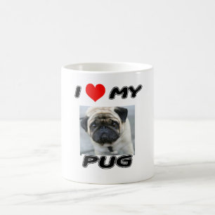 I LOVE MY PUG - ADD YOUR OWN PHOTO - MUG
