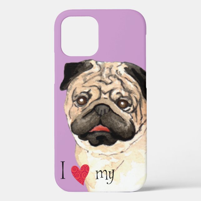 I Love my Pug Case-Mate iPhone Case (Back)