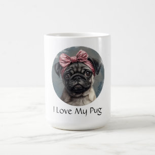 I Love My Pug Coffee Mug