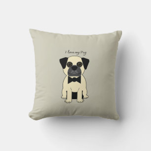 I Love My Pug Cushion