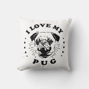 I Love My Pug Cushion