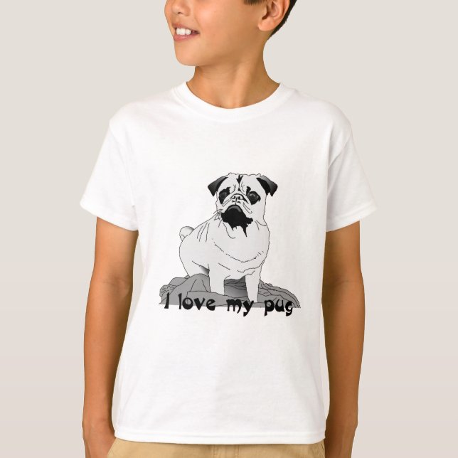 I love my pug ! T-Shirt (Front)