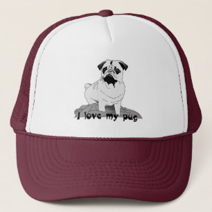 I love my pug ! trucker hat