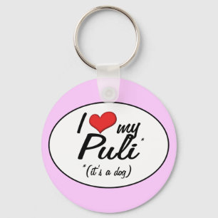 I Love My Puli (It's a Dog) Key Ring