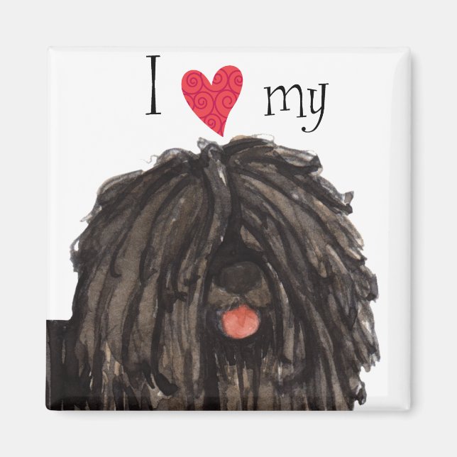 I Love my Puli Magnet (Front)