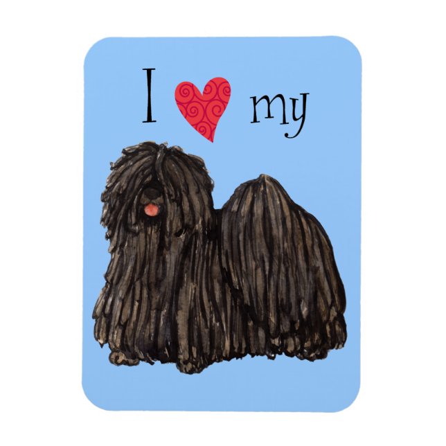 I Love my Puli Magnet (Vertical)