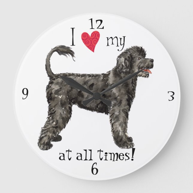 I Love my PWD Large Clock (Front)