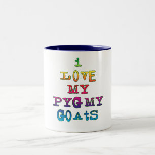 I Love My Pygmy Goats Two-Tone Coffee Mug