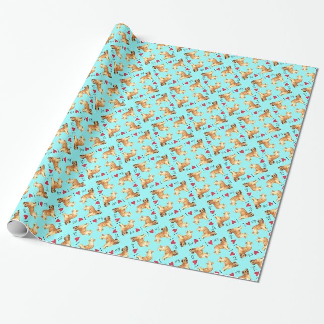 I Love my Pyrenean Shepherd Wrapping Paper (Unrolled)