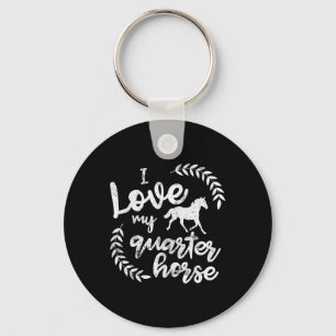 I Love My Quarter Horse Shirt Horseback Riding Tee Key Ring