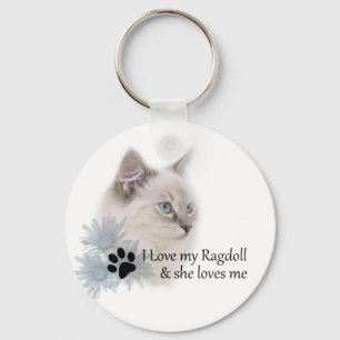 I love my ragdoll key ring