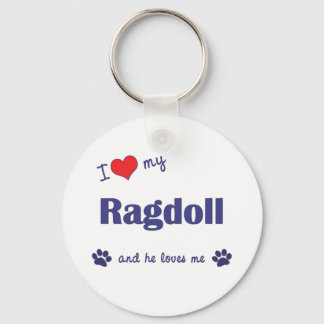 I Love My Ragdoll (Male Cat) Key Ring
