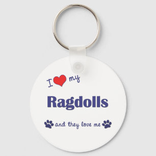 I Love My Ragdolls (Multiple Cats) Key Ring
