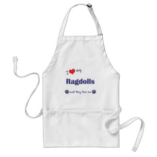 I Love My Ragdolls (Multiple Cats) Standard Apron