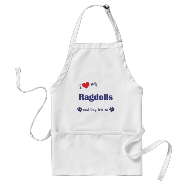 I Love My Ragdolls (Multiple Cats) Standard Apron (Front)